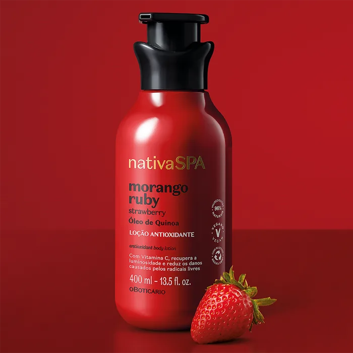 Locion Hidratante Corporal Fresa Rubi 400ml Nativa Spa - Imagen 2