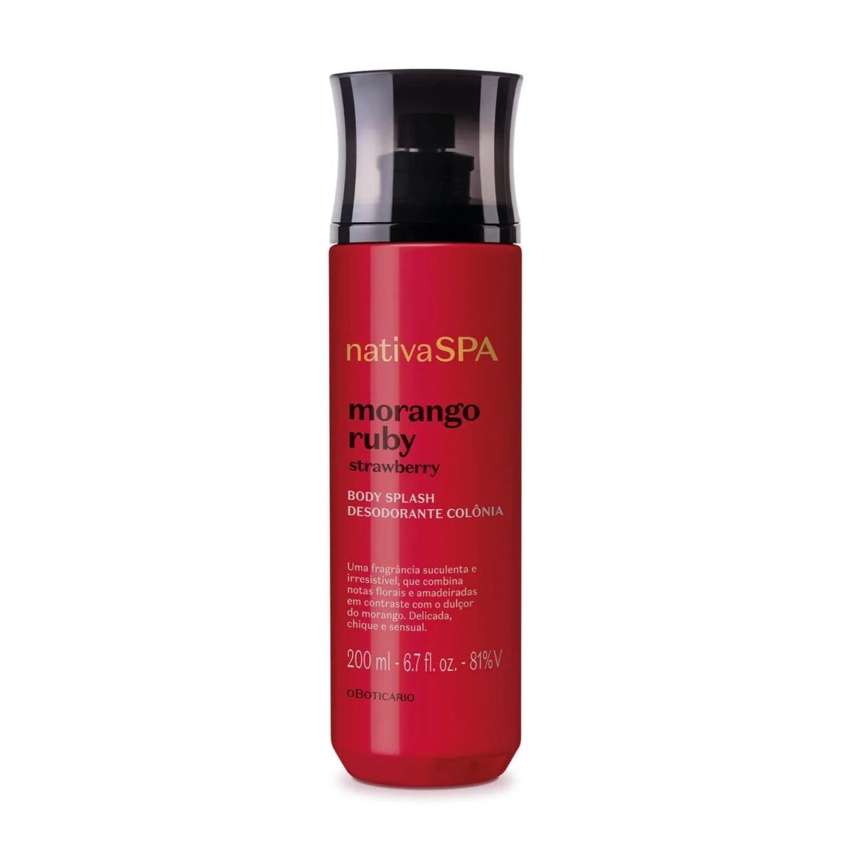 Body splash corporal de fresa 200ml NATIVA SPA - Imagen 1