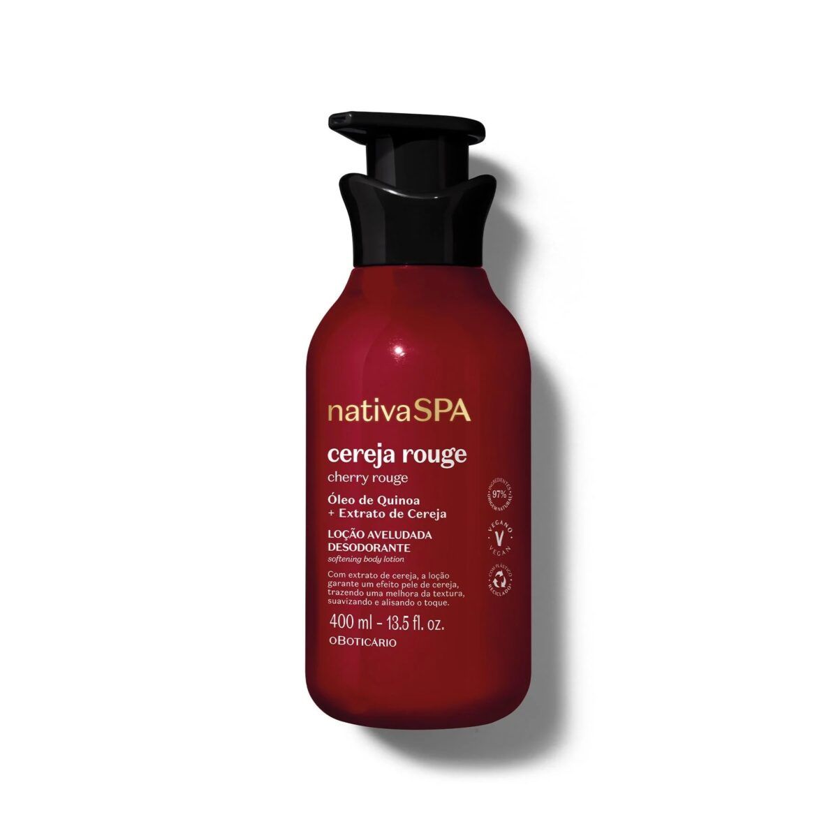 Loción Hidratante Corporal Cereza Roja 400ml Nativa Spa - Imagen 1