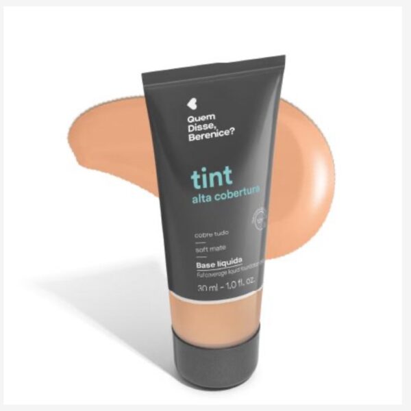 Base Líquida Tint Alta Cobertura
QDB cor 185, 30ml